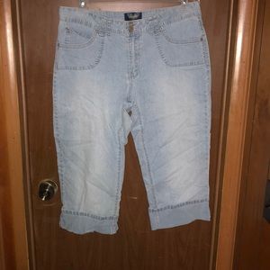 Angels Capri Jeans w/Rhinestone Embellishment